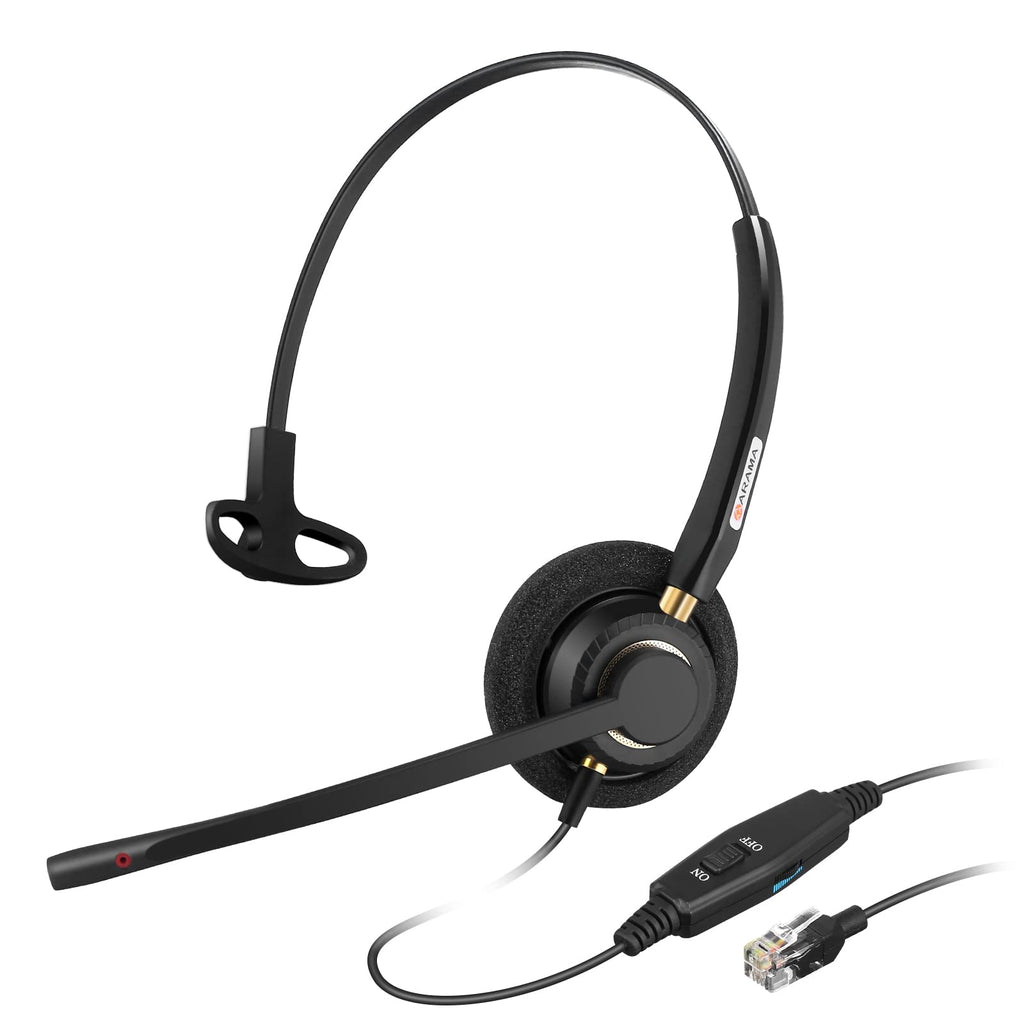  [AUSTRALIA] - Arama Phone Headset for Cisco Office Phones, RJ9 Telephone Headset with Microphone Noise Cancelling & Mute Switch for Cisco IP Phones: 7942, 8841, 7962, 7945, 8861, 7841, 8851, 8865 (A800C)