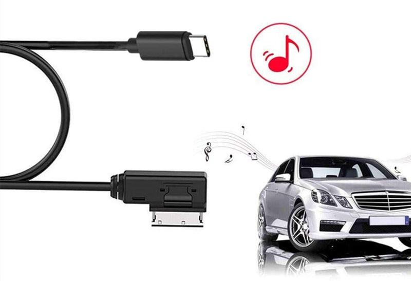 MDI MMI Type C AUX Adapter, 2 in 1 Car Music Audio Interface Compatible with Mercedes Benz for Android Galaxy Note Google Pixel Motorola - LeoForward Australia