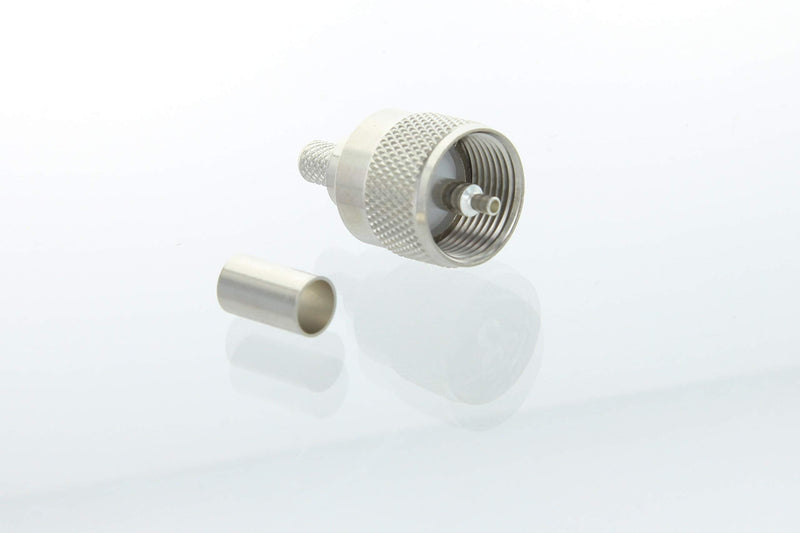  [AUSTRALIA] - MPD Digital UHF PL259 Crimp Connectors for LMR-240, CNT-240, RG8X, Mini-8 and RG59 Type Coax, Bag of 15