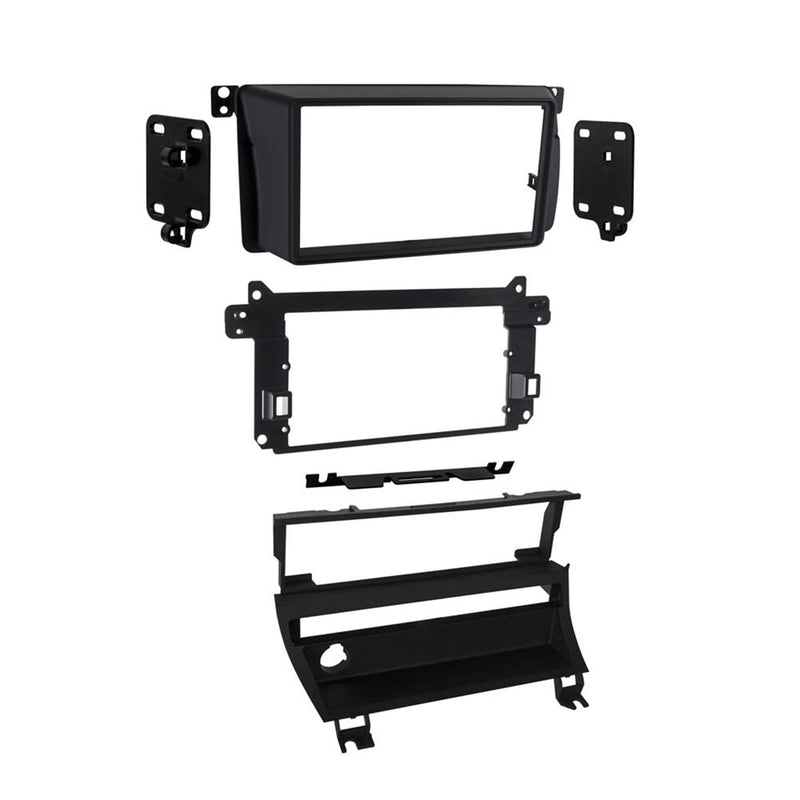  [AUSTRALIA] - Metra 95-9311B Double DIN Stereo Dash Kit & Metra 40-EU10 Antenna to Radio Adapter Cable for Select 2002-Up BMW/Volkswagen Vehicles,Black Dash Kit + Adapter Cable