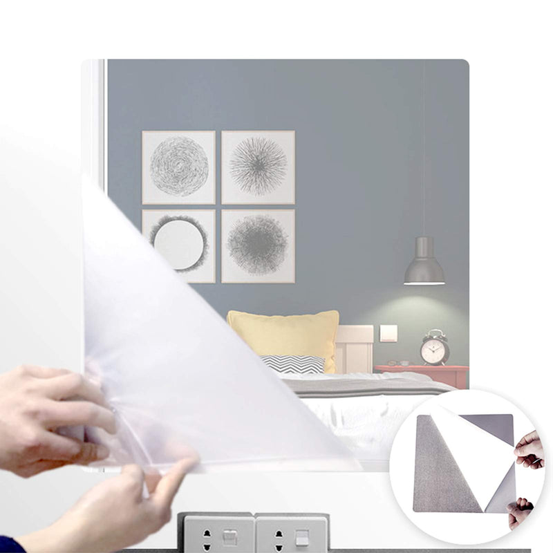  [AUSTRALIA] - iCAGY Acrylic Mirror Sheet Self Adhesive Wall Mounted Home Décor Non Glass Sticky Mirror Tile Thickness 0.08in (2mm) Square 8x8 inch 1 8"