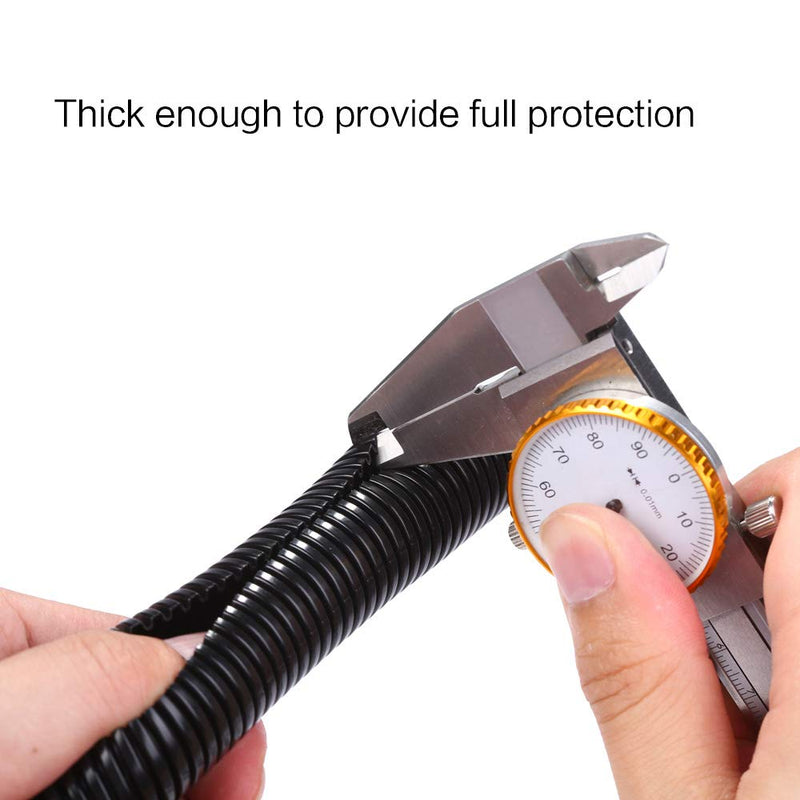  [AUSTRALIA] - Alex Tech 10ft – 1 inch Split Wire Loom Tubing Wire Conduit – Black 1"-10ft