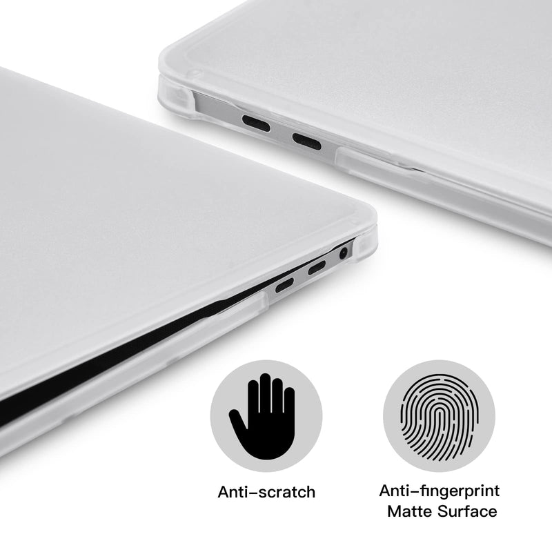  [AUSTRALIA] - BlueSwan Compatible with MacBook Pro 13 inch Case 2023-2017 A2338 M2/M1 A2289 A2251 A2159 A1989 A1706 A1708, Anti-Cracking and Anti-Fingerprint Hard Shell Case, Soft TPU Bumper + PC, Frosted Clear Frosted Clear (Clear Bumper)