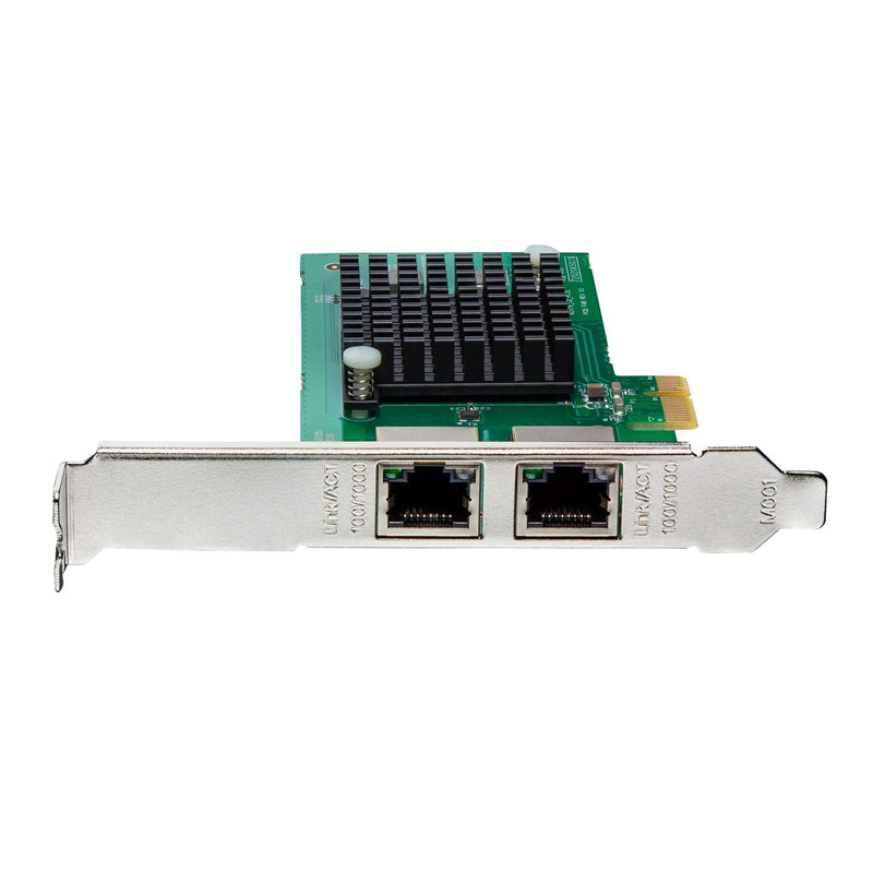  [AUSTRALIA] - 1.25G Gigabit Ethernet Converged Network Adapter (NIC) for Intel 82576 Chip, Dual RJ45 Copper Ports, PCI Express 2.0 X1, Compare to Intel E1G42ET 82576-2T-X1(2 x RJ45 Ports)