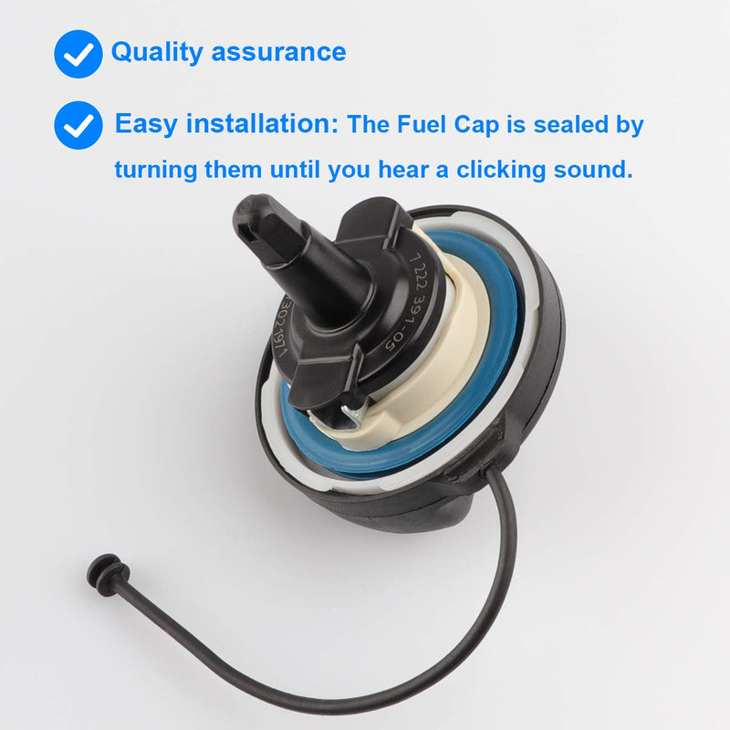  [AUSTRALIA] - Gas Cap, Fuel Tank Cap Replace 16117222391, 10844, 31848 for Mini Cooper, BMW E39 E46 E60 E90 E92 - 128i 320i 325ci 325i 328i 328xi 330ci 330i 330xi 335i 525i 528i 530i 535i 750i X1 X3 X5 Z4 M3, More