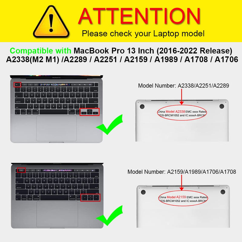  [AUSTRALIA] - Fintie Protective Case for MacBook Pro 13 Inch A2338(M2 M1) A2251 A2289 A2159 A1989 A1706 A1708 (2016-2022 Release) - Matte Coated Hard Shell Cover with Soft TPU Frame Bumper, Frost Clear