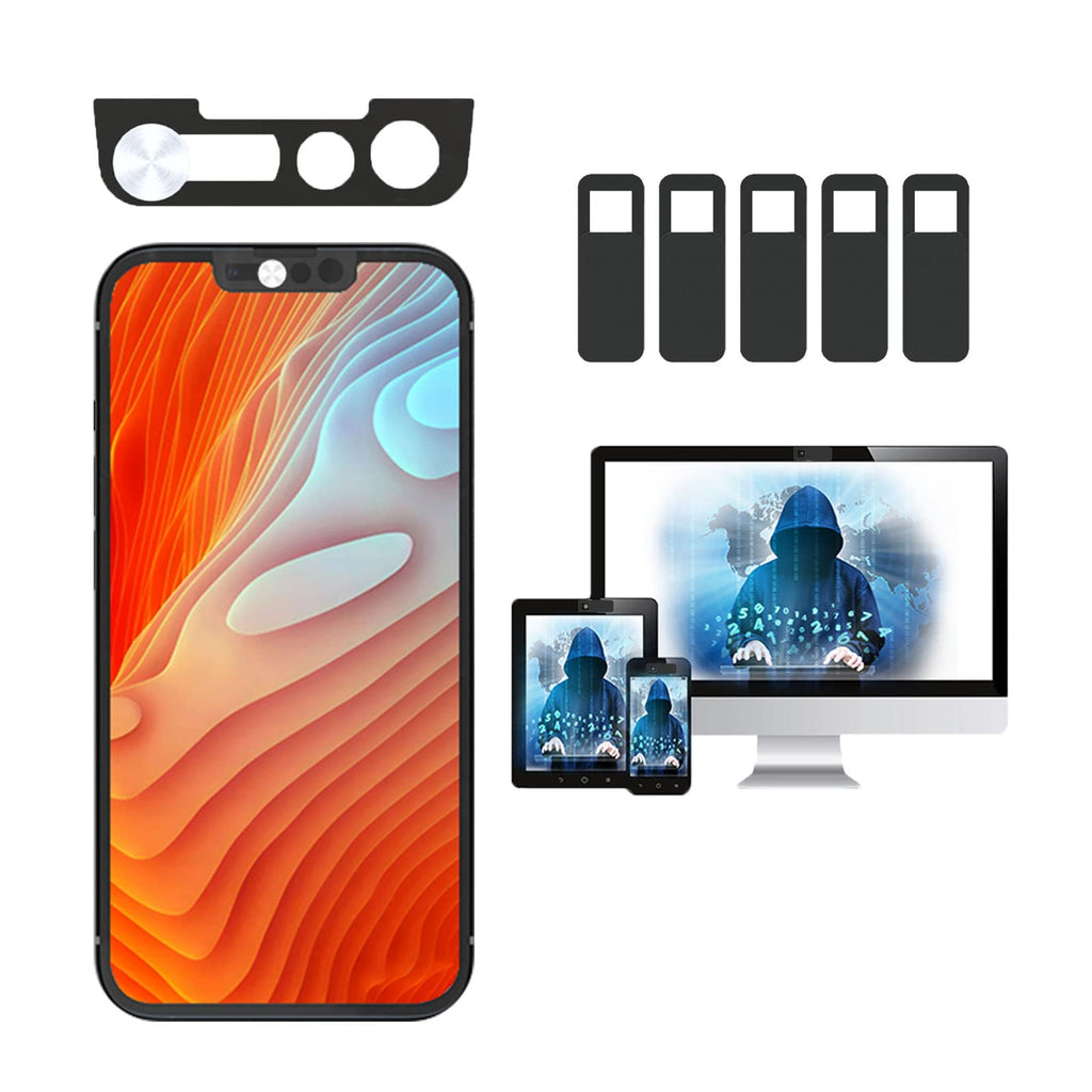  [AUSTRALIA] - Webcam Cover Slide Compatible for Laptop, Desktop, PC, MacBook Pro, iMac, Mac Mini, iPad Pro Bundled with iPhone 13 Front Camera Cover Protect Privacy and Security But Not Affect Face Recognition