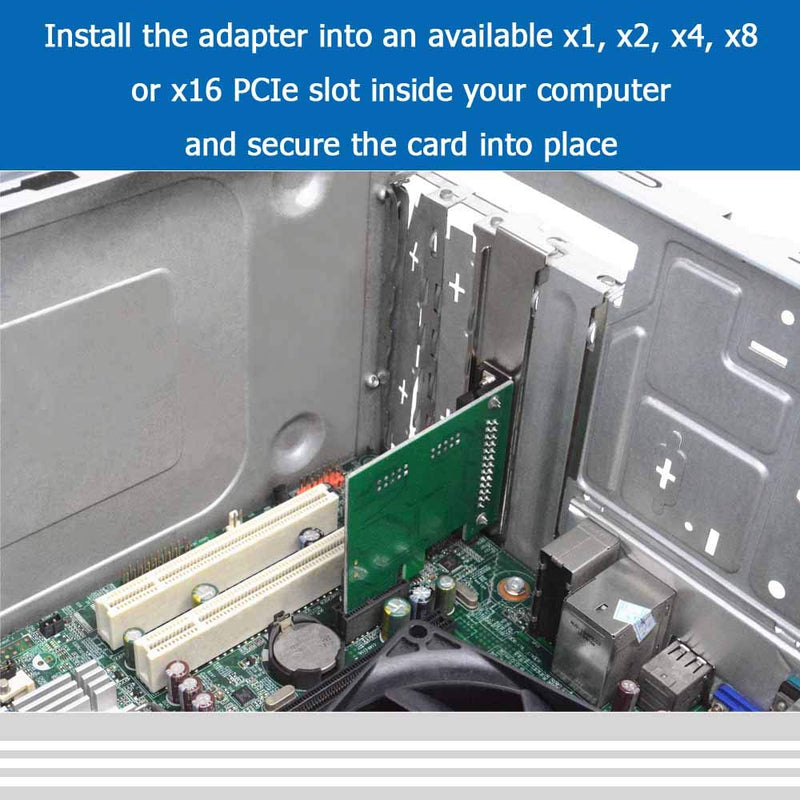  [AUSTRALIA] - GODSHARK PCIe Parallel Port Expansion Card, PCI Express to DB25 LPT Converter Adapter Controller for Desktop with Low Bracket, Support SPP / PS2 / EPP / ECP Modes