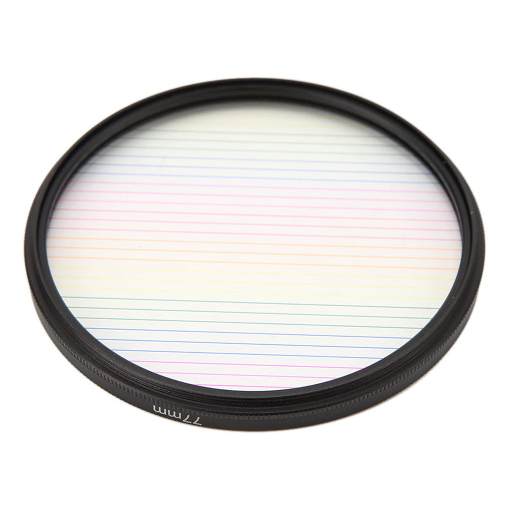  [AUSTRALIA] - 77mm Camera Filter, Double Sided Special Effects Filter, Special Effects Filter Lens Accessories, Rainbow Glare Brushed Filter for Selfie Shooting, Movies, Music, Videos