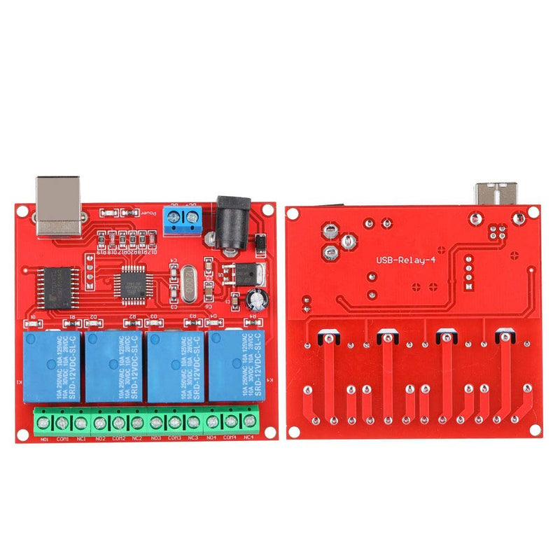  [AUSTRALIA] - Diyeeni 4-Channel 12V USB Control Switch Relay Module, Relay Board Computer Smart Switch Controller, PC Relay Module Expansion Board, Relay Board for Automation