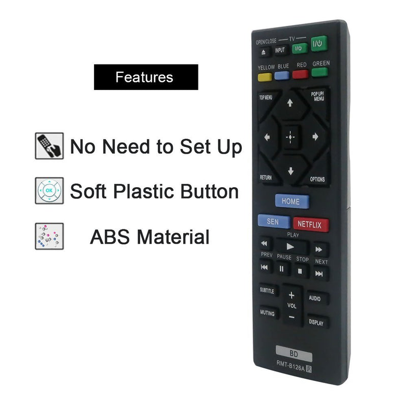 LuckyStar Replacement Lost Remote for Sony Blu-Ray Player RMT-B126A Compatible with BDP-BX150 BDP-BX350 BDP-BX550 BDP-BX650 BDP-S1500 BDP-S2500 BDP-S2900 BDP-S3500 BDP-S4500 BDP-S5500 BDP-S6500 - LeoForward Australia