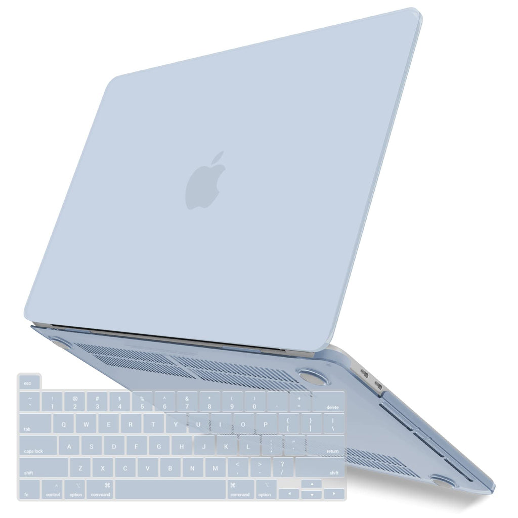  [AUSTRALIA] - IBENZER Compatible with 2022 M2 MacBook Pro 13 Inch Case 2021 2020 M1 A2338 A2289 A2251 A2159 A1989 A1706 A1708, Hard Shell Case & Keyboard Cover for Mac Pro 13 Touch Bar, Sierra Blue,T13SIBL+1 For New Macbook Pro 13" with/without Touch Bar