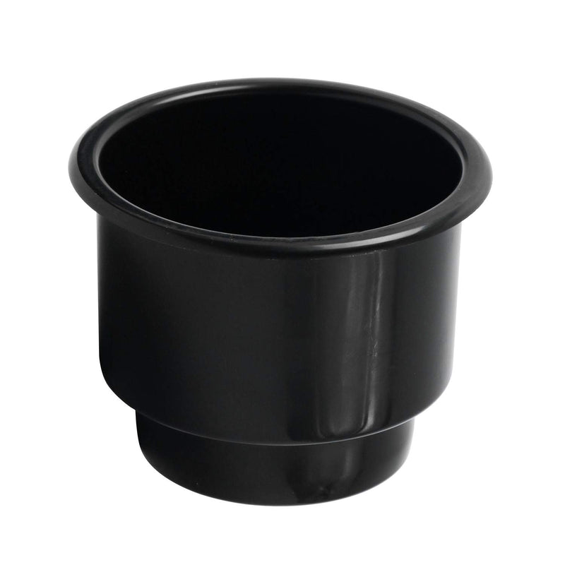  [AUSTRALIA] - NovelBee Recessed Plastic Cup Drink Holder with Drain for Boat Truck Car Camper RV (Black, 4pcs)