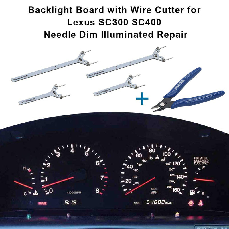 Backlight Board with Wire Cutter for Lexus SC300 SC400 Needle Dim Illuminated Repair - LeoForward Australia
