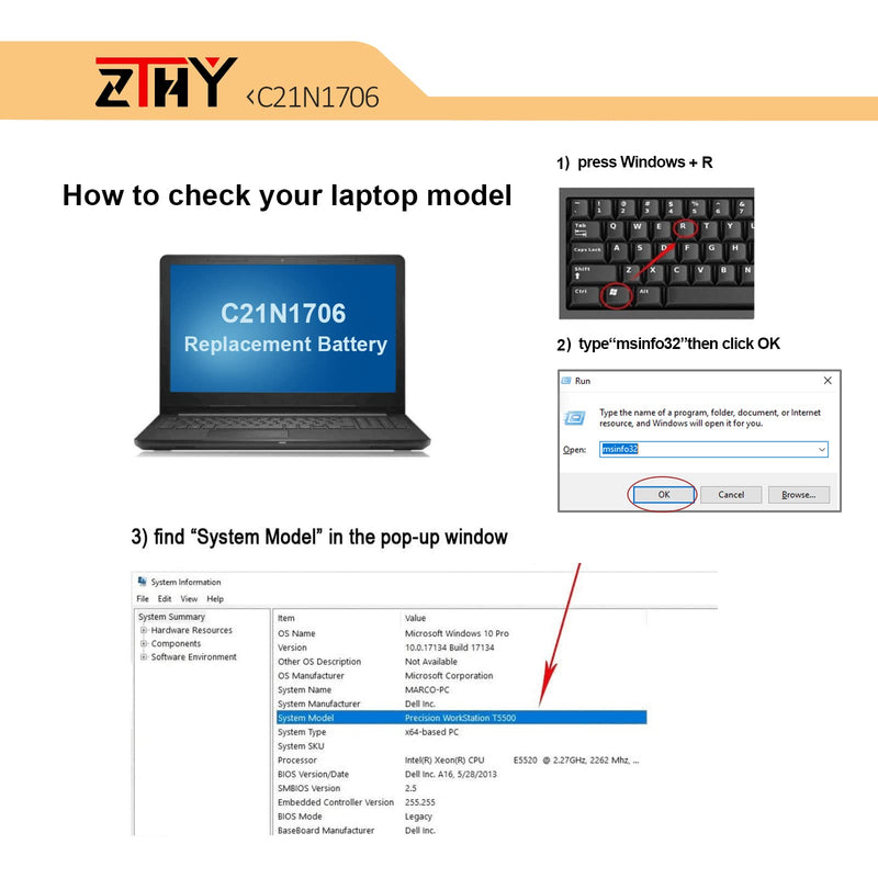  [AUSTRALIA] - ZTHY C21N1706 Laptop Battery Replacement for ASUS ZenBook Flip S UX370 UX370U UX370UA UX370UAF UX370UAR UX370F UX370UA-C4217T UX370UA-C4184T C4331T C4059 C4238T TC4131T C4372T 7.7V 39Wh 5070mAh