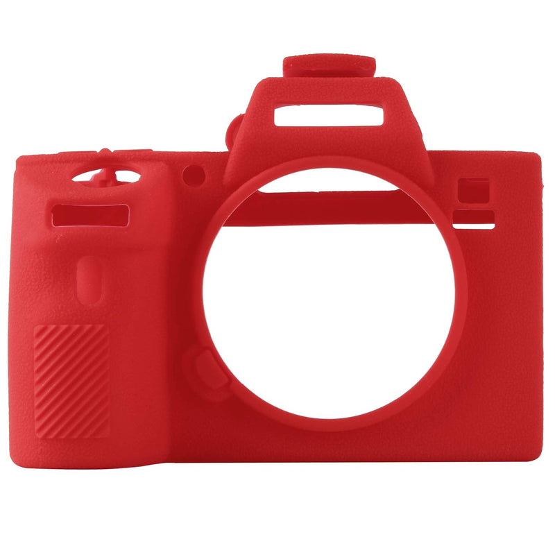  [AUSTRALIA] - Easy Hood Camera Case for Sony Alpha a7III a7 III a7R III a7RIII ILCE-7RM3 a73 a7R3 a7R Mark III Soft Silicone Rubber Protective Body Housing Case Skin Camera Protector Cover (Red) Red