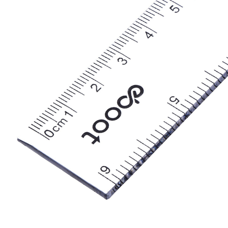  [AUSTRALIA] - 2 Pack Plastic Ruler Straight Ruler Plastic Measuring Tool for Student School Office (Clear, 6 Inch)