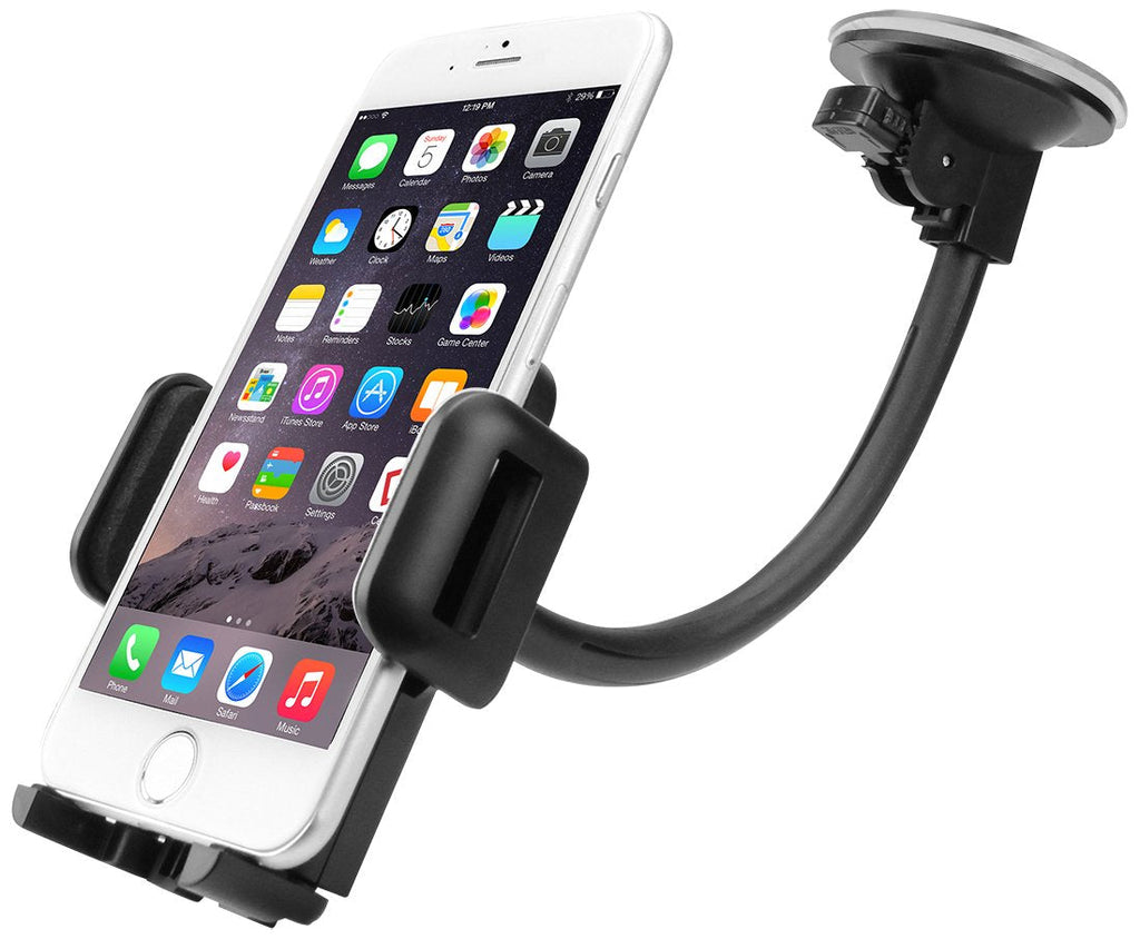  [AUSTRALIA] - Upgraded Car Phone Holder Mount Windshield & Dashboard Mount, Long Arm Cell Phone Holder with Strong Suction Cup