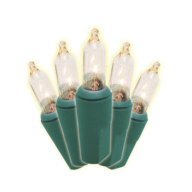  [AUSTRALIA] - Brite Star 100 Count Mini String to String Christmas Lights, Green Wire, Clear Green Wire_clear