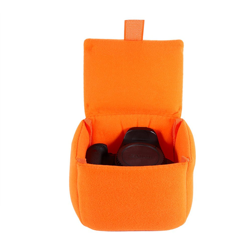  [AUSTRALIA] - DLSR Camera Bag Insert Pad Shockproof Insert Protection Camera Case Bag Organizer Accessory For Photographing(Orange) Orange