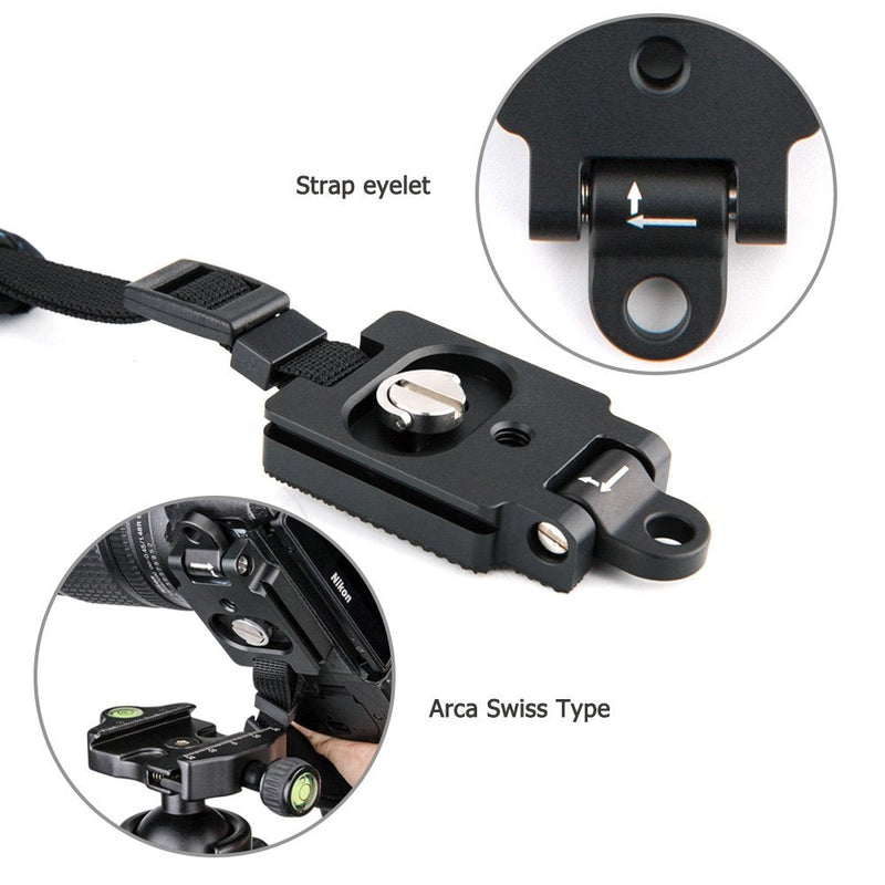  [AUSTRALIA] - JJC Deluxe DSLR Camera Hand Strap with Quick Release Plate for Canon EOS 90D 80D 70D 77D 60D 6D Mark II 7D Mark II 5D Mark IV III 5Ds R 1Dx Mark II EOS Rebel T8i T7i T6i T5i T7 T6 SL3 SL2 & More DSLR Blue Thread