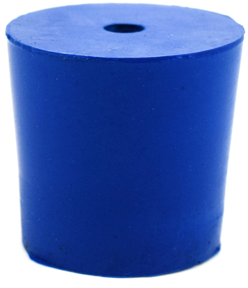  [AUSTRALIA] - 10PK Neoprene Stoppers, 1 Hole - ASTM - Size: #5-23mm Bottom, 27mm Top, 25mm Length - Suitable for use with Petroleum, Oils & Most Inorganic Acids and Bases - Eisco Labs
