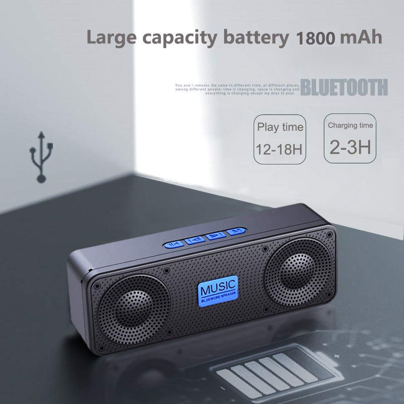 Portable Bluetooth Speaker,3D Stereo Hi-Fi Bass Upgraded Wireless Bluetooth Speaker 5.0 with 18H Playtime,Rich Bass,FM Radio,Built-in Mic,100Ft Wireless Range,Portable Speakers for Outdoors S18 Blue - LeoForward Australia