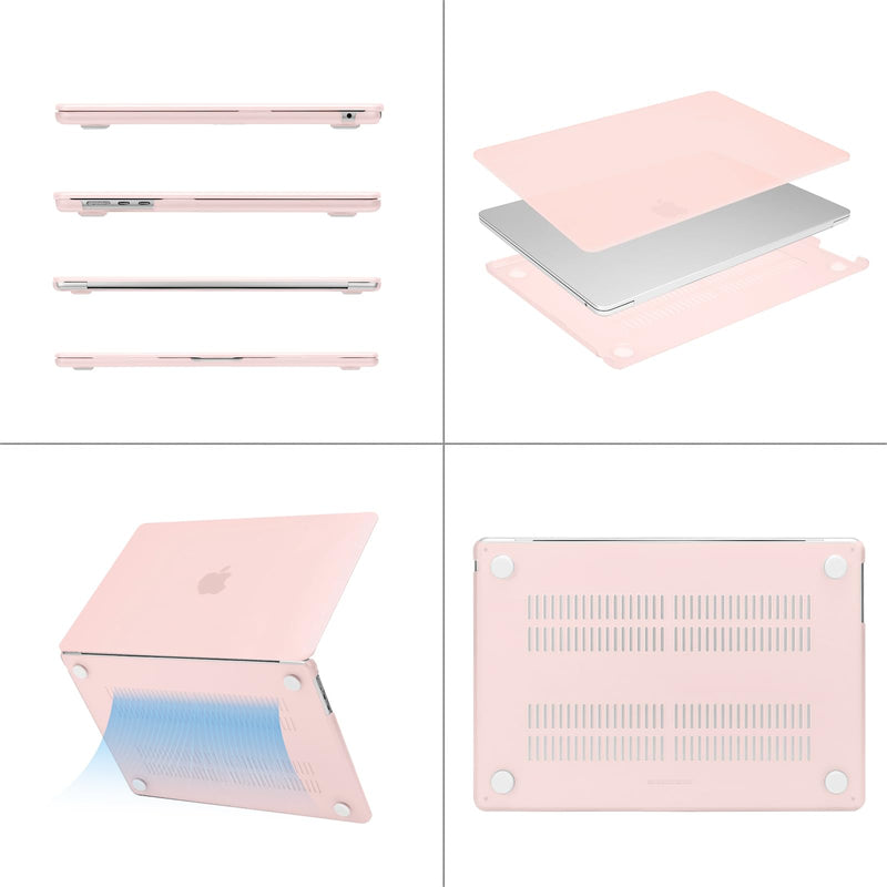  [AUSTRALIA] - MOSISO Compatible with MacBook Air 15 inch Case 2023 Release A2941 M2 Chip with Liquid Retina Display & Touch ID, Protective Plastic Hard Shell Case Cover, Chalk Pink