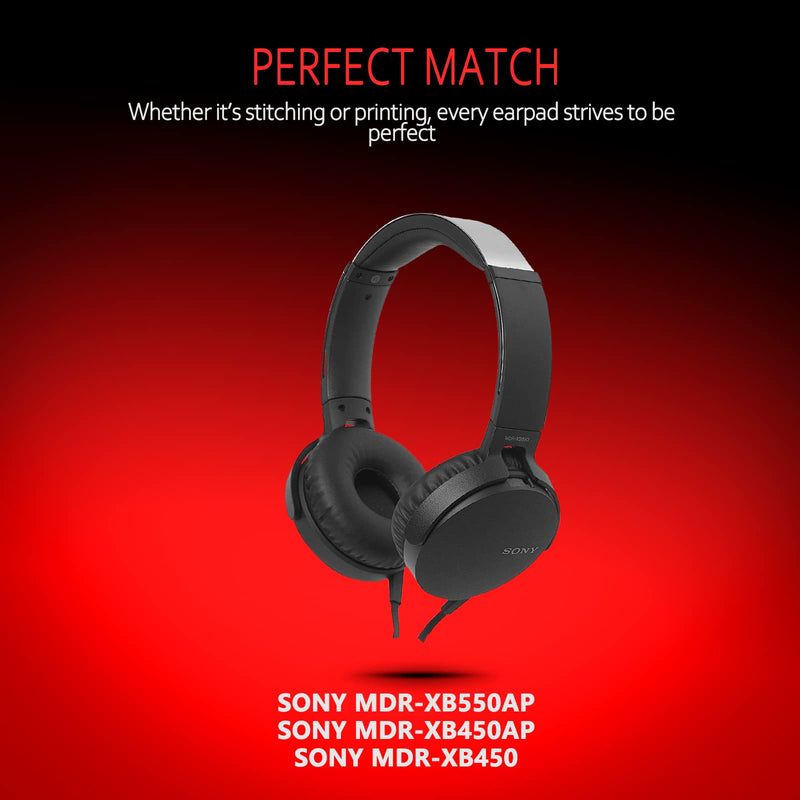  [AUSTRALIA] - Replacement Ear Pads for Sony MDR-XB550AP MDR-XB450AP MDR-XB450 Extra Bass On-Ear Headphones, Memory Foam Soft Leather Replacement Ear Cushions by Krone Kalpasmos
