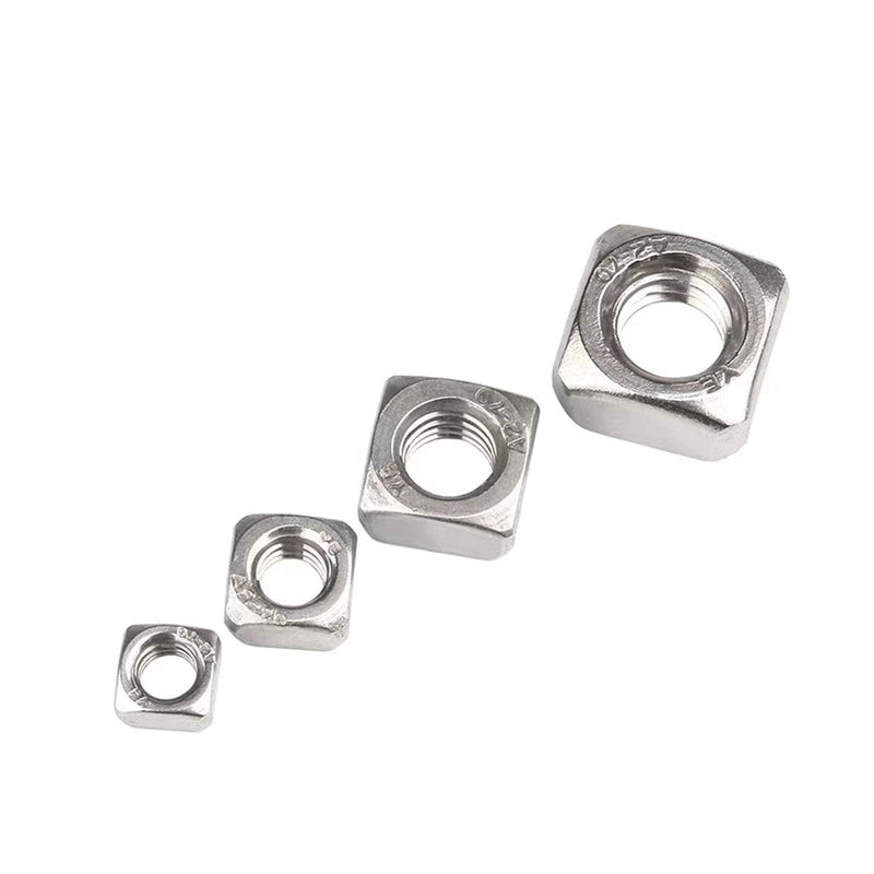 [AUSTRALIA] - M4-0.7 Square Nuts, 304 Stainless Steel Metric Coarse Thread Assortment Kit (100 Pcs) M4-0.7（100 Pcs）