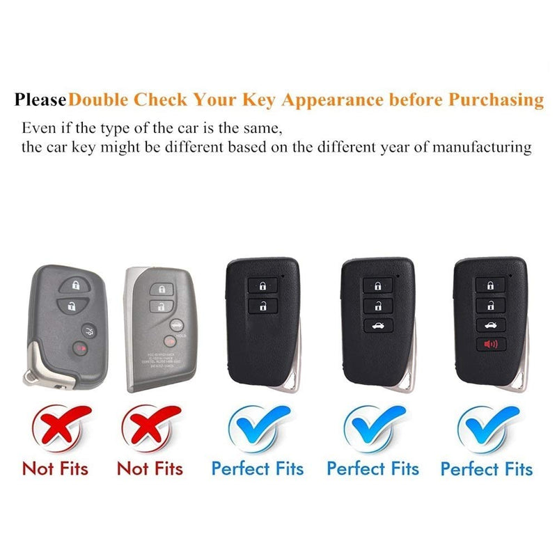  [AUSTRALIA] - Royalfox(TM) 2/3/4 Buttons Soft TPU Smart keyless Remote Key Fob case Cover Shell for Lexus RX is CT GS NX ES RC RCF GSF es300 es330 es350 RC200 RC300 RC350 is300 is250 is350 (Blue) blue