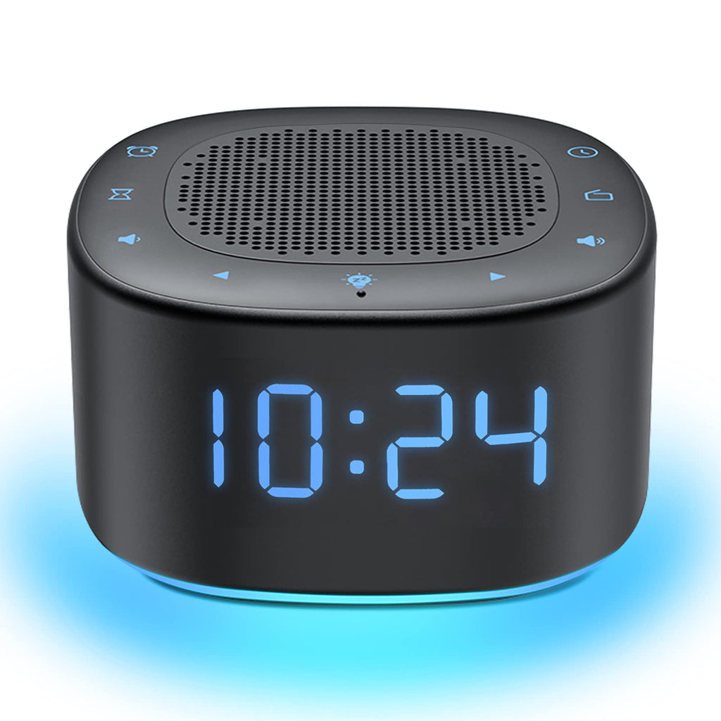  [AUSTRALIA] - Housbay Digital Alarm Clock Radio for Bedrooms - Crisp Speaker for FM Radio, Dimmable Display, 4 Alarm Sounds, 7 Color Night Light, Loud Alarm Clock for Heavy Sleepers