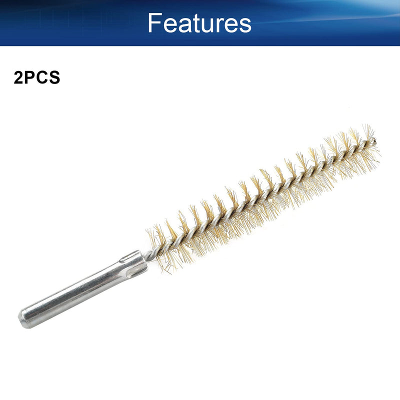  [AUSTRALIA] - Auniwaig 20mm/0.79" Diameter Wire Brush,Bristles Cleaning Wire Bore Brush for Power Drill,Impacts Drivers, Dies Grinders,2pcs
