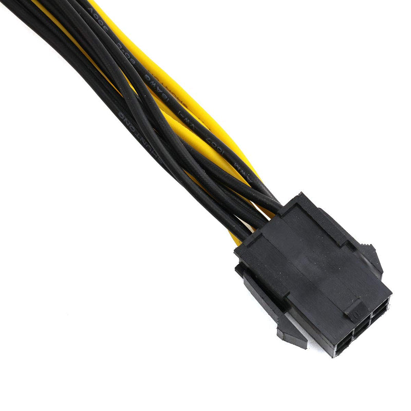  [AUSTRALIA] - E-outstanding 2pcs PCI-E 6-pin Female to 2X 8-pin Male Adapter Power Splitter Cable for PCI Express 6+2 Pin Powered GPU Video Card 22cm