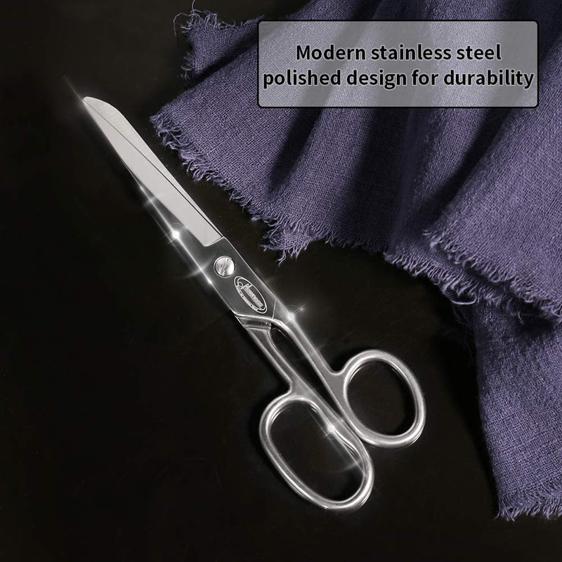  [AUSTRALIA] - Newness Fabric Scissors, Heavy Duty All Metal Stainless Steel Craft Scissors, Multi-Purpose Professional Sharp Shears for Tailor Dressmaker Craft Cutting Cloth Leather Canvas Denim Paper, 6.5 Inch