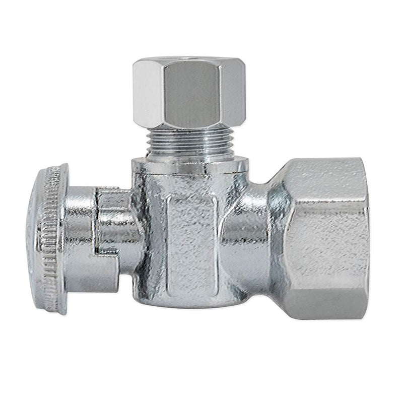  [AUSTRALIA] - Eastman 10733LF Quarter-Turn Angle Stop Valve, 1/2 inch FIP x 3/8 inch OD Comp, Chrome