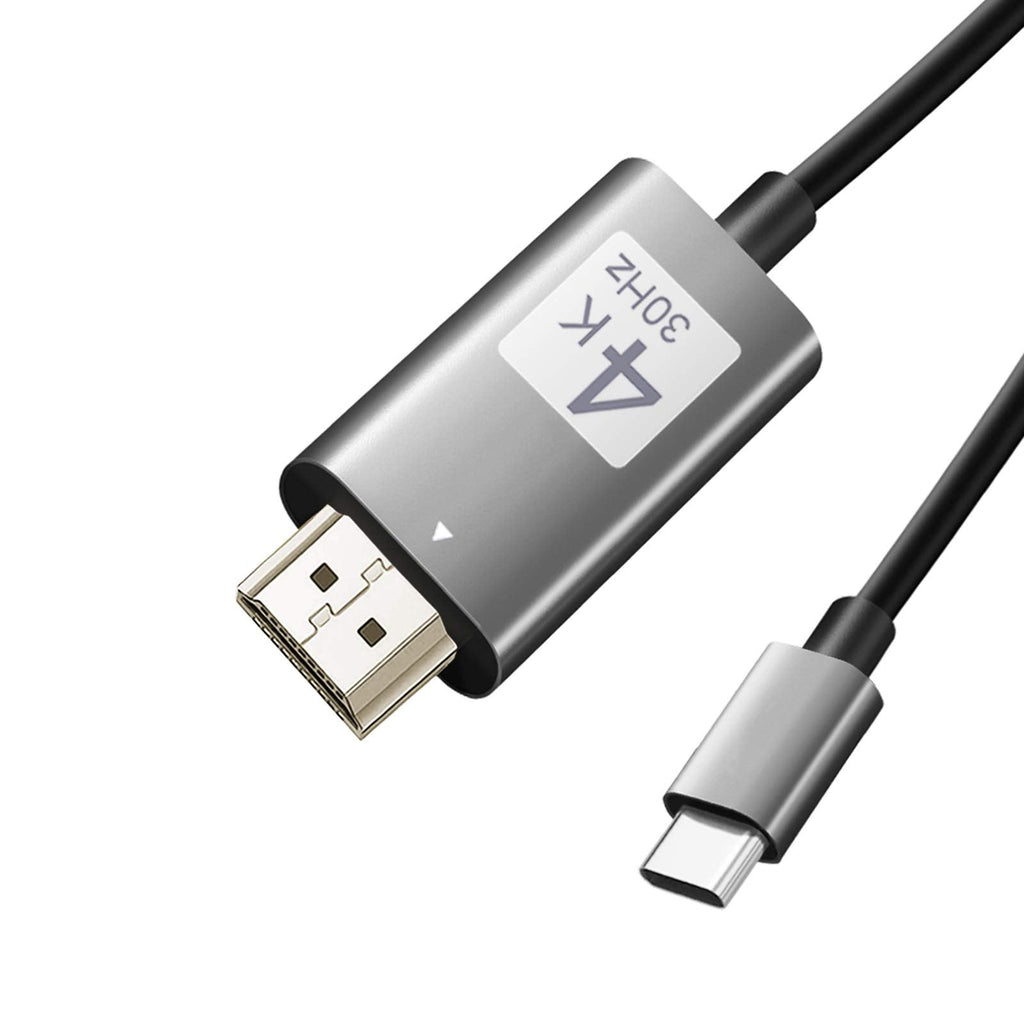  [AUSTRALIA] - USB C to HDMI Adapter Cable 6Ft, QCEs USB Type C to HDMI Cable for Home Office, 4K Display Thunderbolt 3 Compatible for MacBook Pro/Air 2020, iPad Pro 2018, Galaxy S20, Surface Book 2, XPS and More 4K30Hz