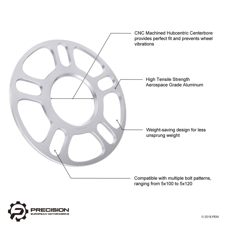 StanceMagic 2pcs 5mm 5x120 Hubcentric Wheel Spacers (72.6mm Bore) Compatible with BMW 318i 320i 325i 328i 335i M3 428i 435i M4 525i 528i 530i 535i M5 Z3 Z4 640i 645ci E36 E46 E90 E92 5mm Thickness - LeoForward Australia