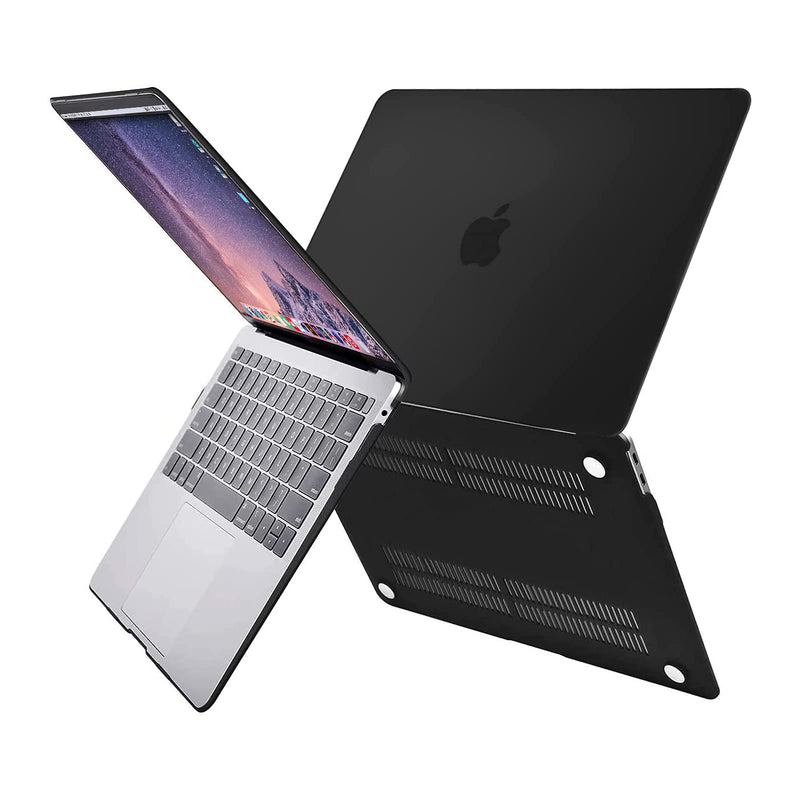  [AUSTRALIA] - MOSISO Compatible with MacBook Air 13 inch Case 2020 2019 2018 Release A2337 M1 A2179 A1932 Retina Display Touch ID, Plastic Hard Shell&Keyboard Cover&Screen Protector&Storage Bag, Black