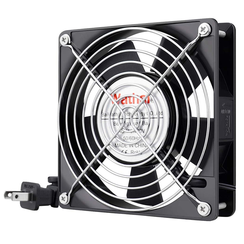  [AUSTRALIA] - Wathai 120mm x 25mm AC Power Axial Cooling Fan 110V 120V Dual Ball for Electronic Equipment 120x120x25mm