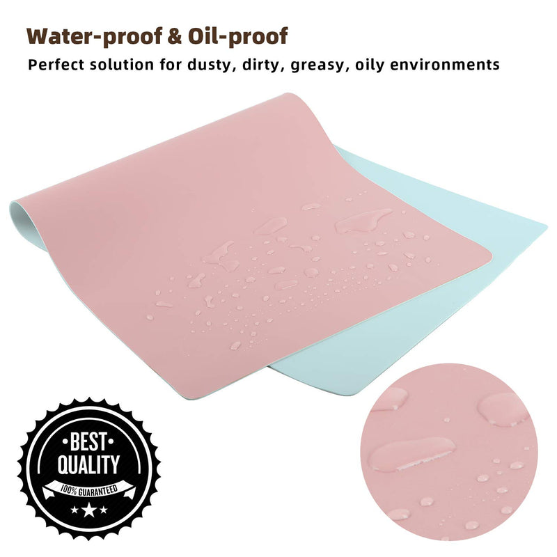 Desktop Pad Mouse Pad for Office/Home Ultra Thin Waterproof Non-Slip for Work & Game 31.5" x 15.7" Laptop Protective Desk Pad (Pink/SkyBlue£ Pink/Skyblue - LeoForward Australia