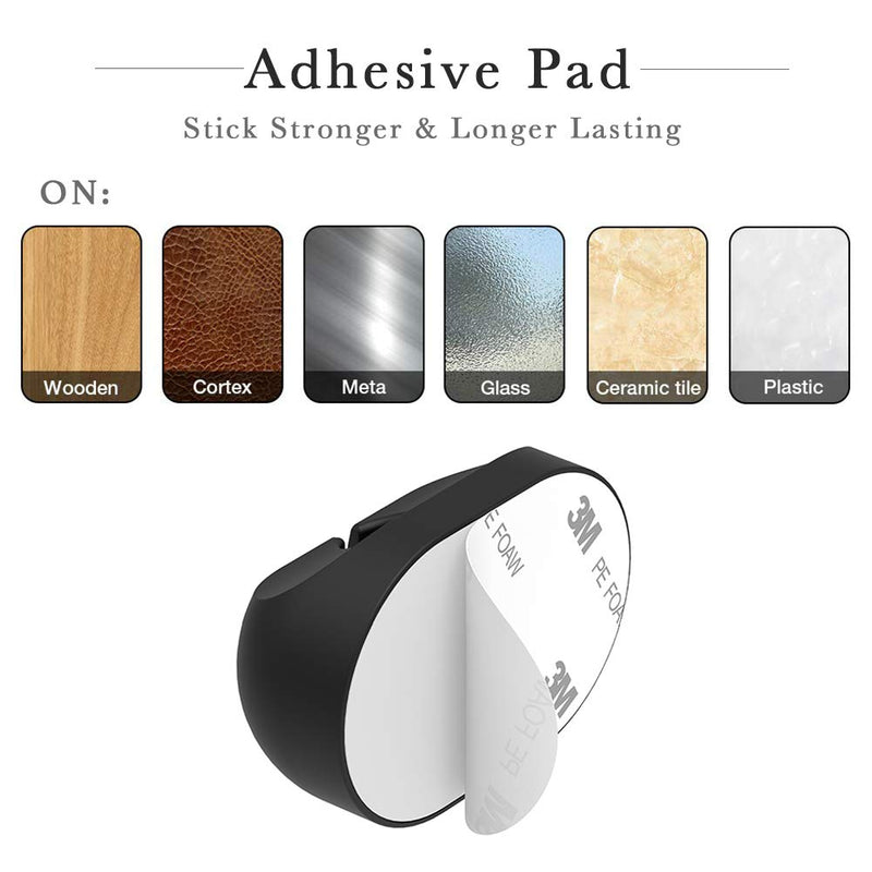  [AUSTRALIA] - 7 Packs Cable Clips, Simr Cord Organizer Cable Management for Desktop Charging Power Cable Cords Mouse Computer Nightstand Desk Wire Organizer, Self Adhesive Cord Holders (Black) Black