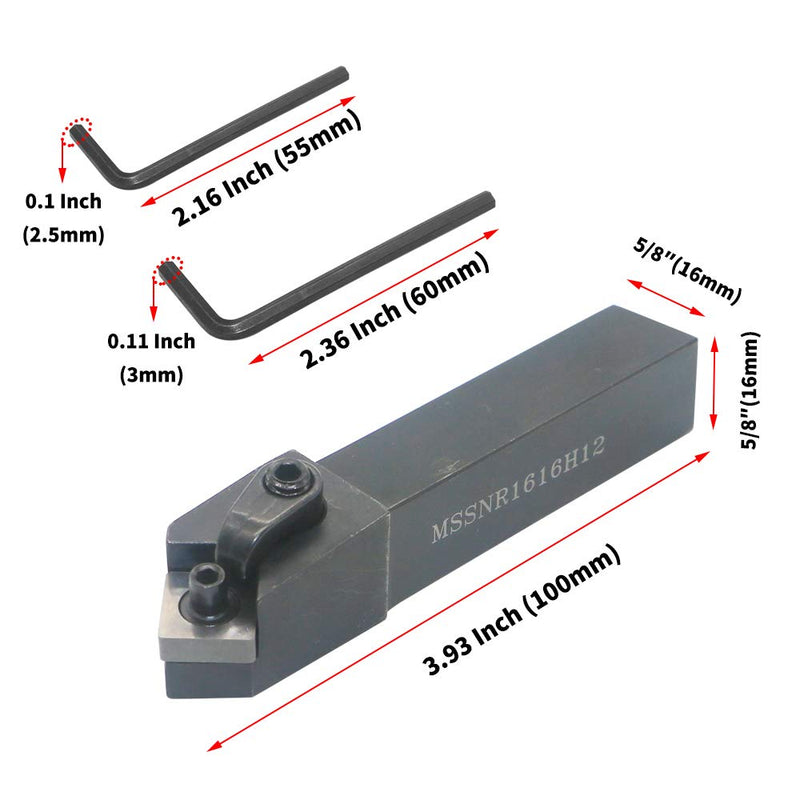  [AUSTRALIA] - 1pcs 5/8 Inch CNC Lathe External Turning Tool Holder MSSNR1616H12, with 2pcs Indexable Carbide Insert SNMG431, Yellow Processed Steel, Fuchsia Processed Stainless Steel. (MSSNR1616H12)