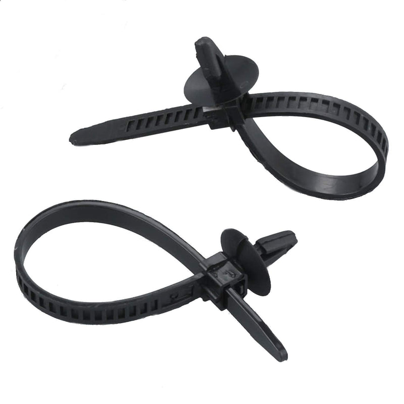  [AUSTRALIA] - 30 Pcs Car Wire Tie Straps Nylon Push Mount Clips Cable Tie Fixed Clamps Fastening Zip Strap Self-Locking Plastic Tie Wrap Fasteners Universal (Length:5-1/2" Width:5/16") Black