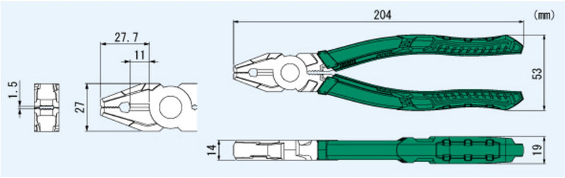  [AUSTRALIA] - Heavy Duty Multi-function combi Gripping Pliers/Screw Extractors (non-slip jaws for quick removal of damaged screws). Made In Japan. Engineer pz-59 neji-saurus RX