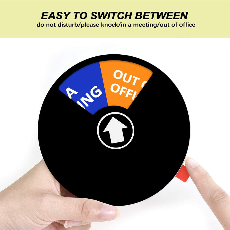  [AUSTRALIA] - Privacy Sign,Do Not Disturb/Please Knock/Out of Office/in a Meeting Sign,Office Door Sign That Lets Others Know Whether You're Available Or Not (5inch,Black) Black-Round-5 inch