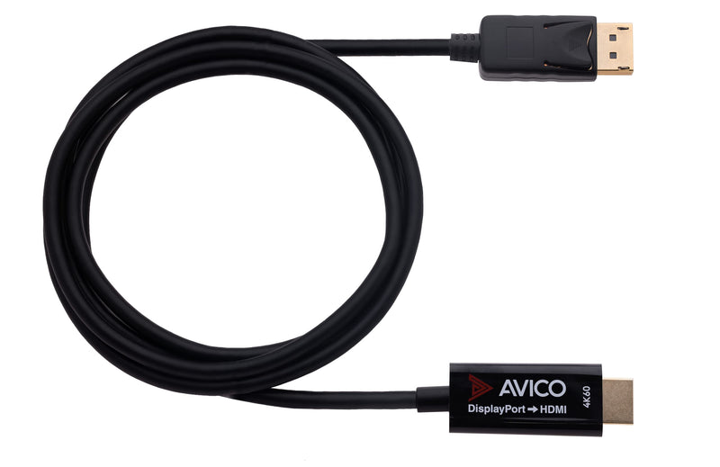  [AUSTRALIA] - DisplayPort 1.2 to HDMI 2.0 Adapter – 4K 60hz HDR – 2K 144hz – 1080P 240hz – for Monitors, TVs, PCs, MacBooks, Projectors Cable 6ft