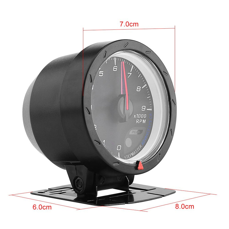  [AUSTRALIA] - Qiilu Universal 12V 9000 RPM Shift Tachometer Gauge with LED Backlight For Auto Racing Car