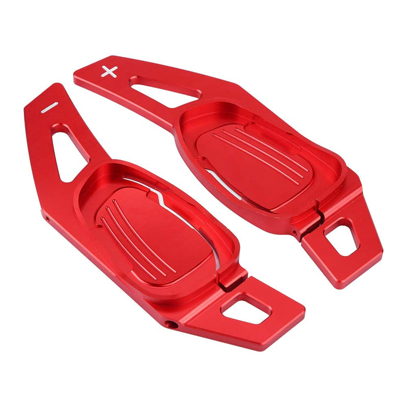 Qiilu Steering Wheel Shift Paddle Shifter Trim Cover for Audi A5 S3 S5 S6 SQ5 RS3 RS6 RS7 Red - LeoForward Australia
