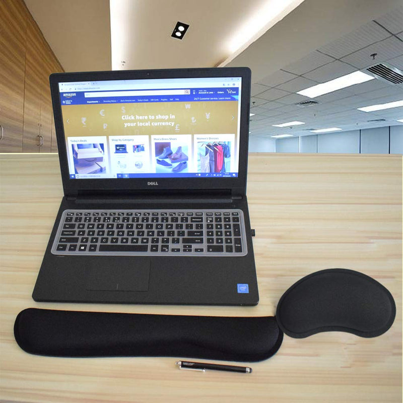 Wrist Pad, MELOP Memory Foam Mouse Wrist Rest Support Pad + Keyboard Wrist Rest Pad Set, Nonslip Base for Office Home Laptop Computer Typing Gaming Fatigue Relieved Wrist Pad + Keyboard Pad - LeoForward Australia